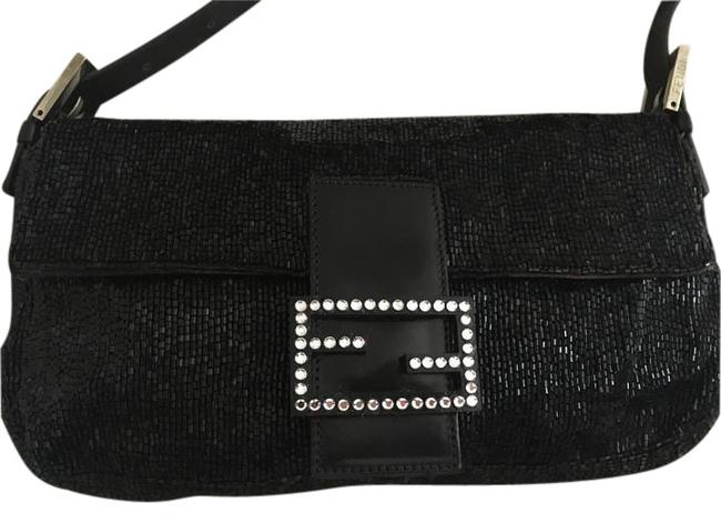 Fendi Black Beaded Shoulder Bag 