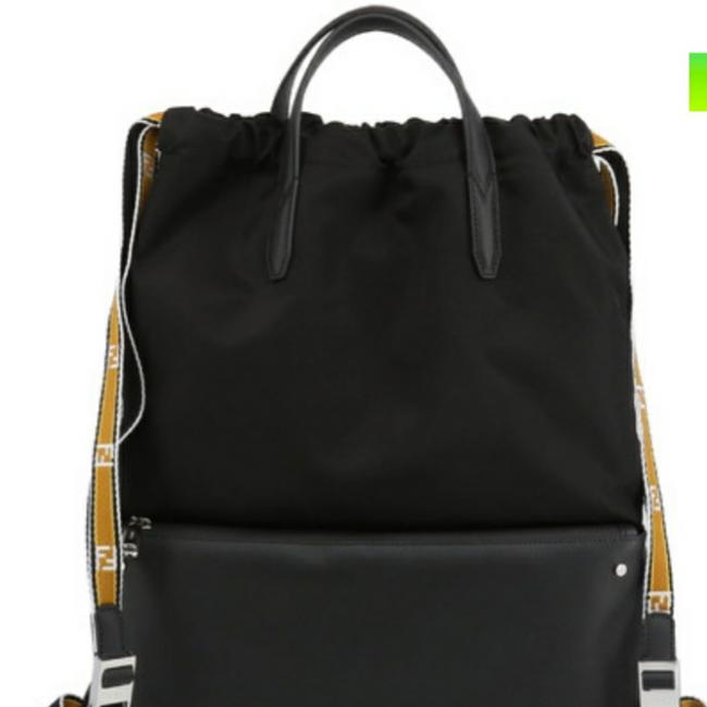 Fendi Black Leather Backpack 