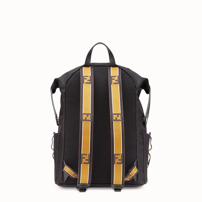 Fendi Black Nylon and Leather Backpack 