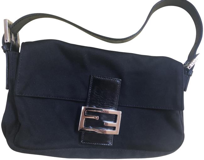 Fendi Black Nylon Baguette 