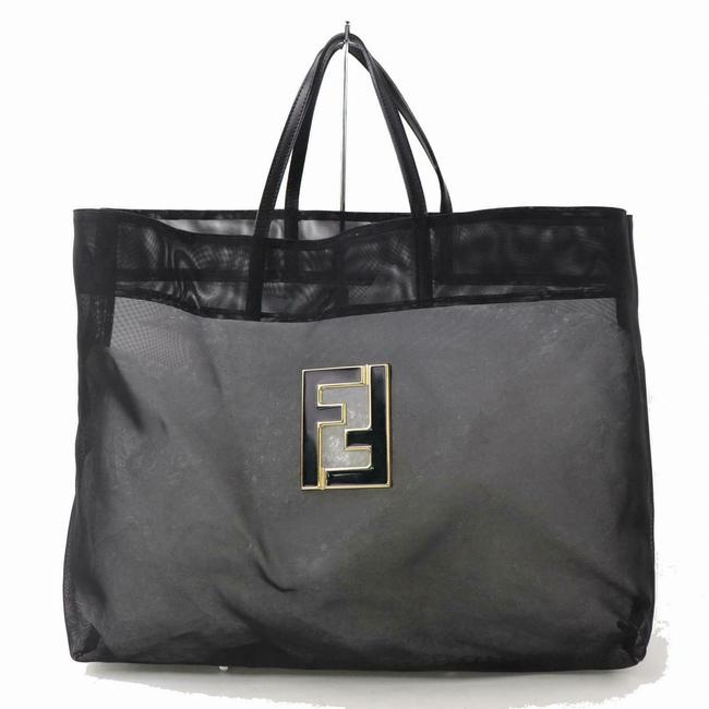 Fendi Black Nylon Shc7 10129 Tote 