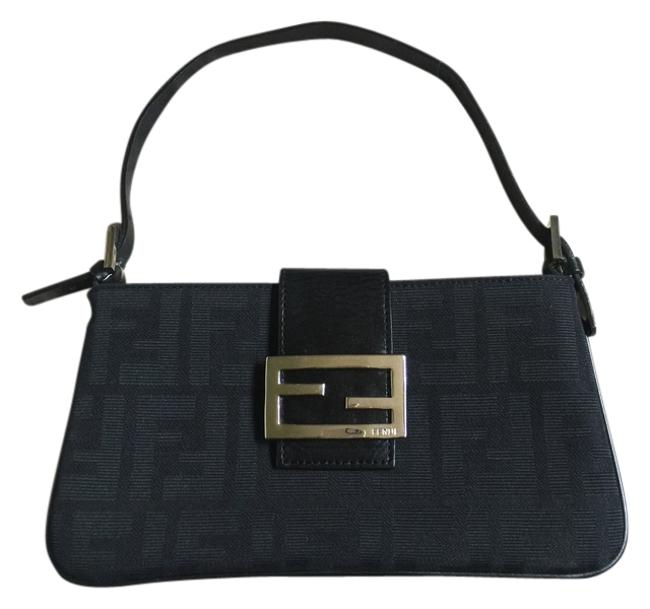 Fendi Black Print Shoulder Bag 