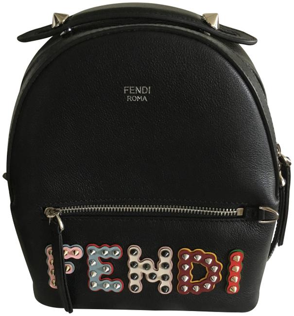 Fendi Black Soft Leather Backpack 