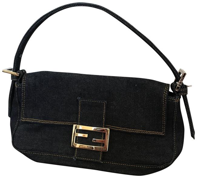 Fendi Blue Denim Baguette 