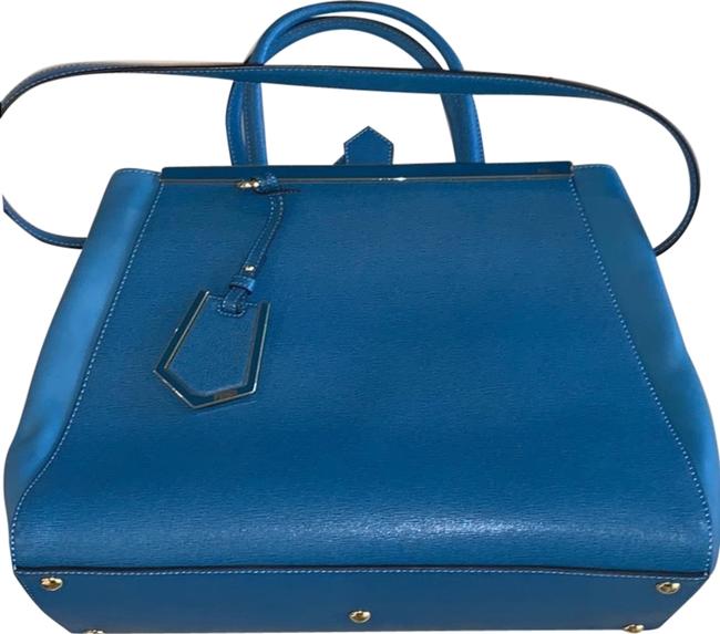 Fendi Blue Leather Tote 