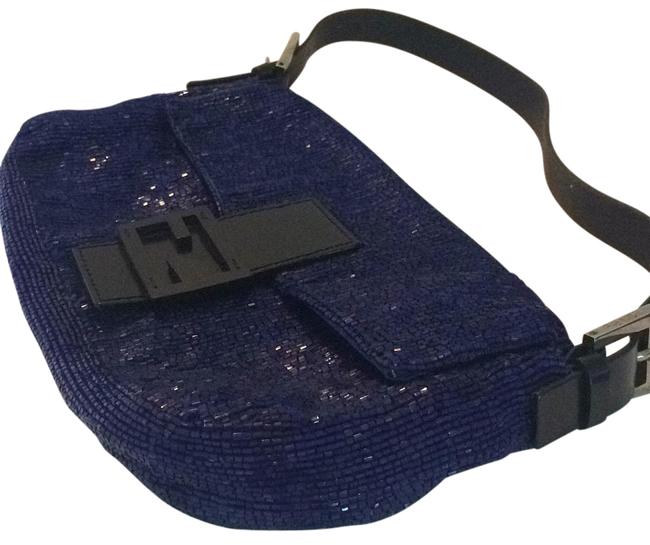 Fendi Blue Sequins Shoulder Bag 