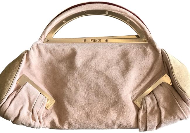Fendi Borsa Smile Pink Suede Leather Baguette 