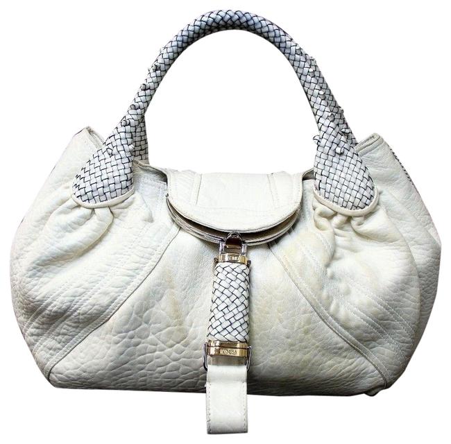 Fendi Borsa Spy Off white Nappa Leather Tote 