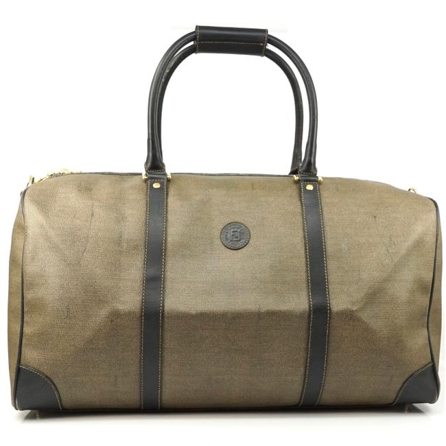 Fendi Boston #3986f67 Brown WeekendTravel Bag 