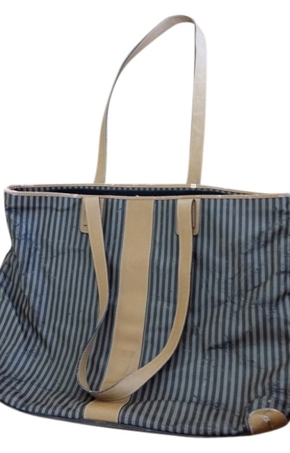 Fendi Brown and Black Vinyl Leather Tote 