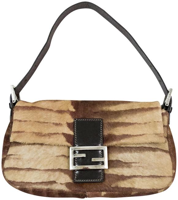 Fendi Brown Calf Hair Baguette 