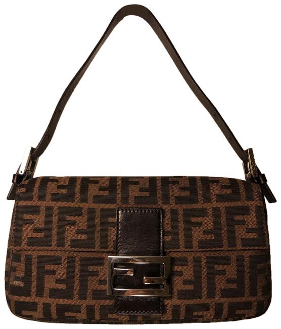 Fendi Brown Canvas Baguette 
