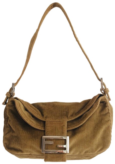 Fendi Brown Corduroy Baguette 
