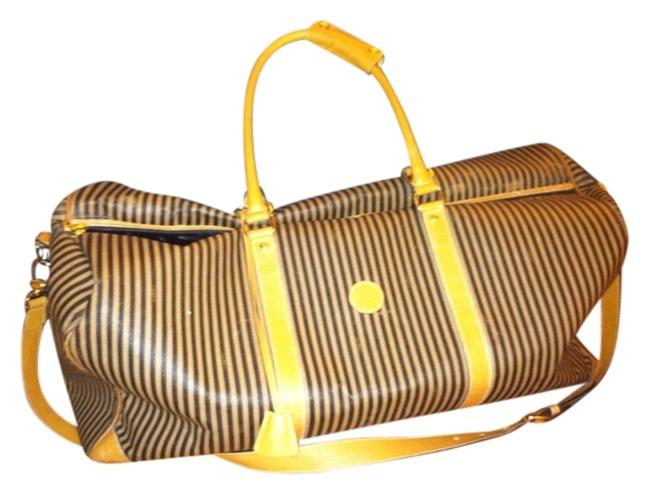 Fendi BrownBlack WeekendTravel Bag 