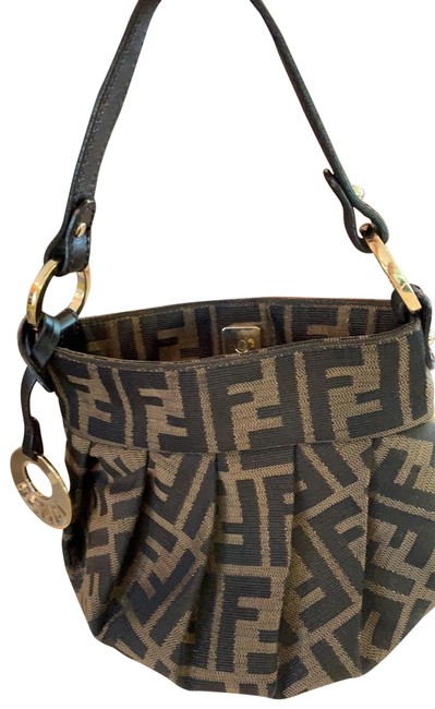 Fendi Bucket Bag BrownBlack Baguette 