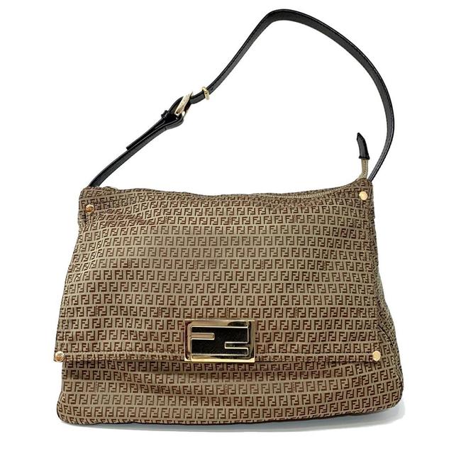 Fendi Bucket Mamma Ladies Light Brown Nylon Shoulder Bag 