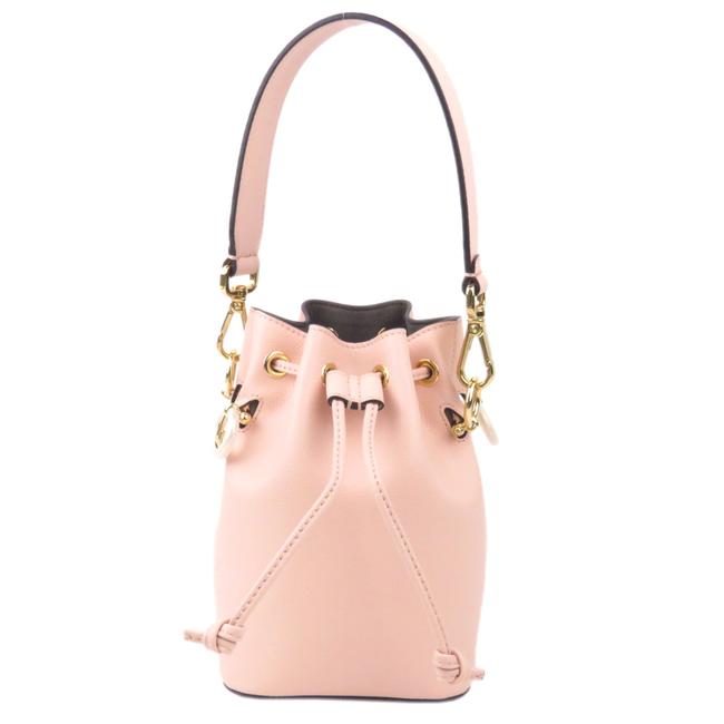 Fendi Bucket Mon Tresor Pink Leather Shoulder Bag 