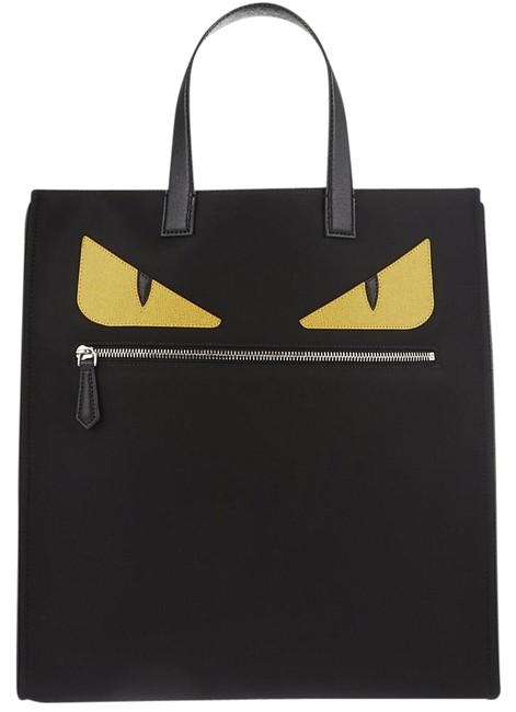 Fendi Bug Monster BlackYellow Nylon Tote 