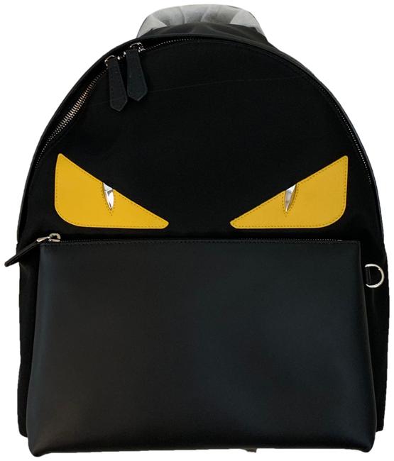 Fendi Bugs Black Nylon and Leather Backpack 