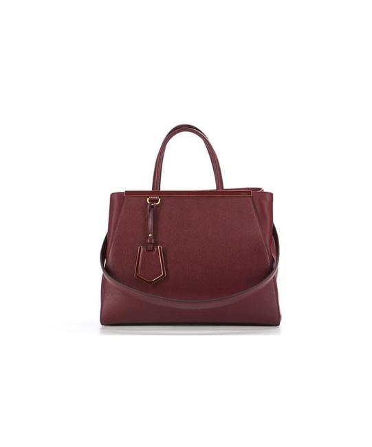 Fendi Burgundy Jours 2way 868399 Red Leather Tote 