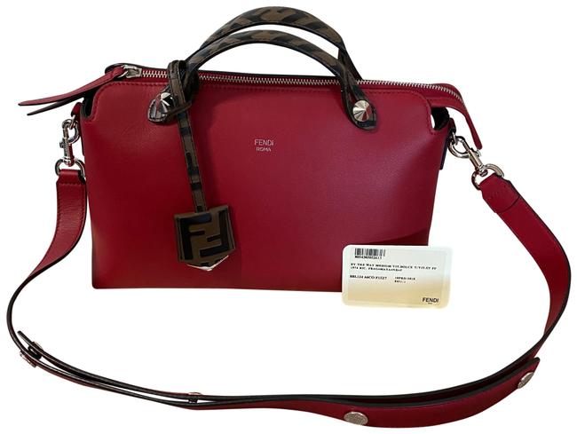Fendi By The Way Regular Red Calfskin Leather Shoulder Bag 