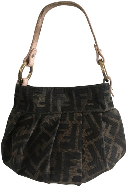 Fendi Chef Pink and Brown Leather Material Wristlet 