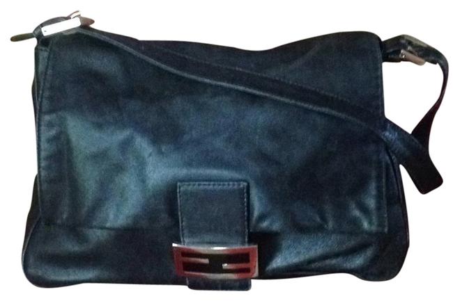 Fendi Sale: Black Leather Baguette 