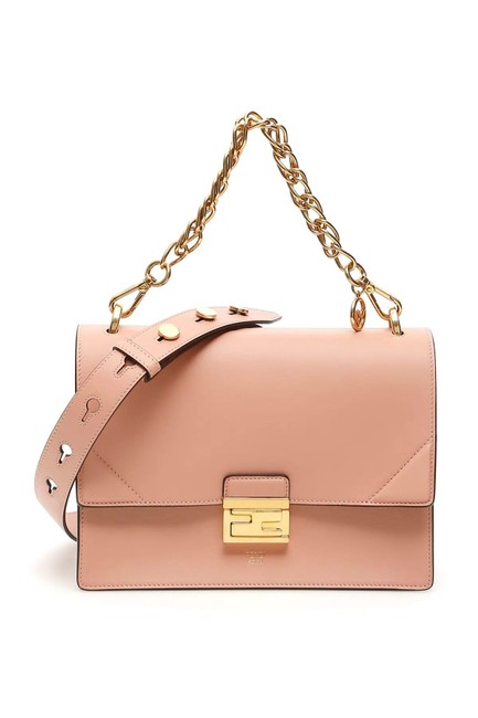 Fendi Cr U Pink Leather Shoulder Bag 