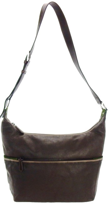 Fendi Crossbody Satchel Brown Leather WeekendTravel Bag 