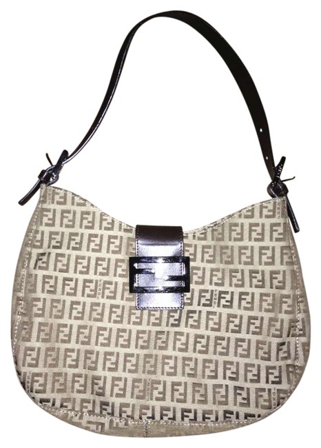 Fendi Dark and Light Brown Monogram Shoulder Bag 
