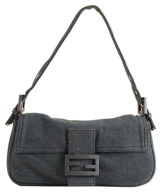 Fendi 9823 Dark Ff Grey Jersey Baguette 