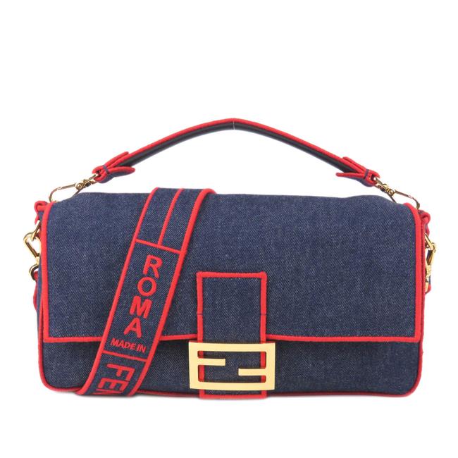 Fendi Denim Blue Fabric Baguette 