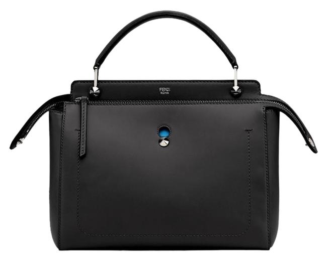 Fendi Dotcom Black Leather Shoulder Bag 