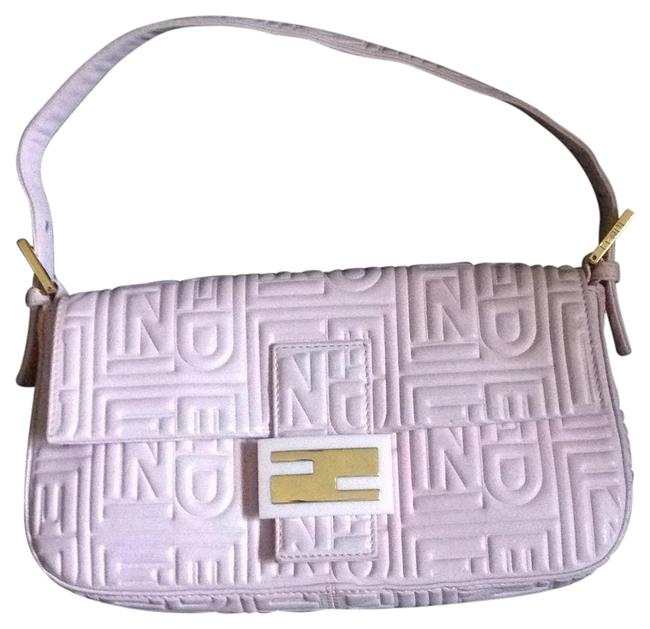Fendi Clutch Embossed Nappa Bag clutch Soft Pink Leather Shoulder Bag 