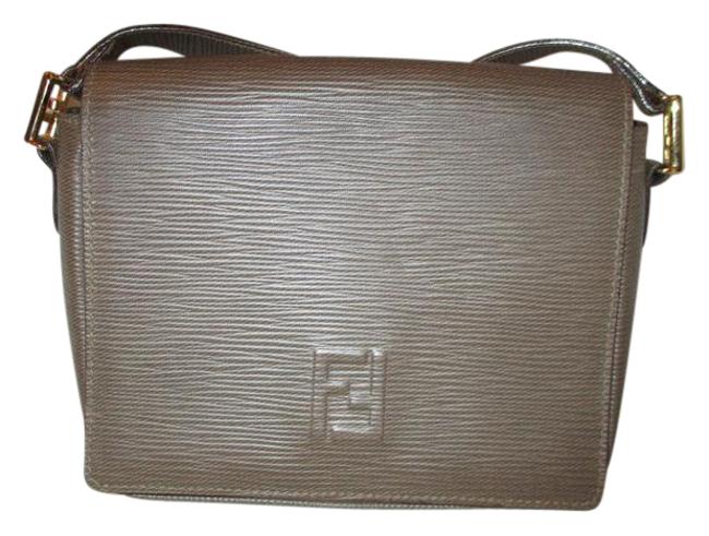 Fendi Epi Brown Leather Shoulder Bag 