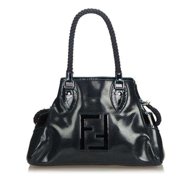 Fendi Bag Etniko Black Patent Leather Tote 