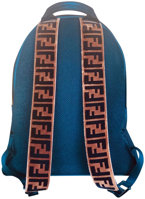 Fendi Ff Logo Ss18 Limited Edition Black &amp; Brown Calfskin Leather Backpack 