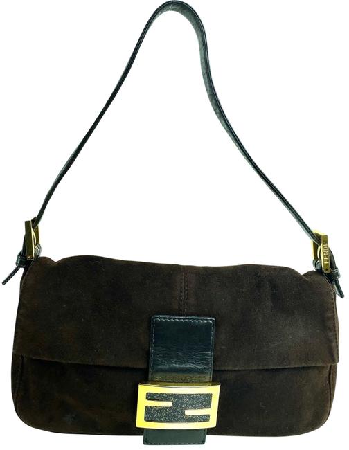 Fendi Forever Mamma Flap Momma Mama 2f610 Brown Suede Baguette 