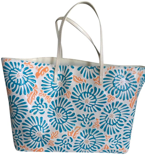 Fendi Hand Artisan WhiteGreen Pvc Coated Leather Tote 