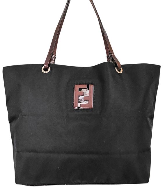 Fendi Handbag Black Nylon Tote 