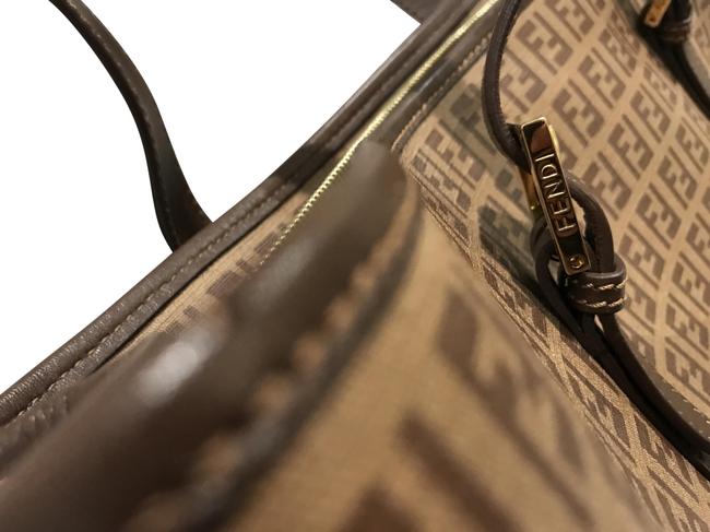 Fendi Handbag Brown Leather Tote 
