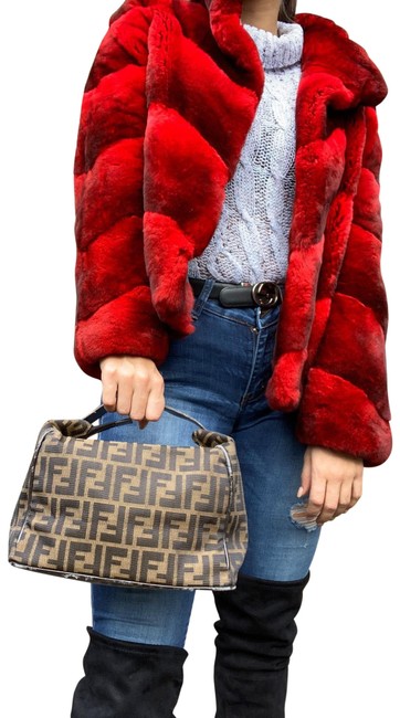 Fendi Hobo Zucca Canvas Baguette 