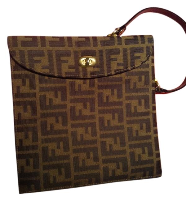 Fendi Ipad Mini Case Brown Cloth Laptop Bag 