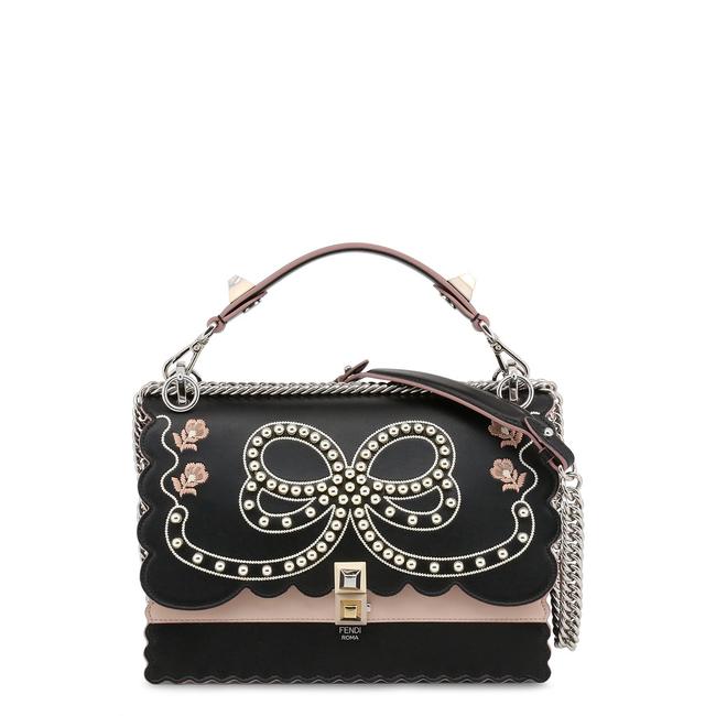 Fendi Kan I Black Leather Shoulder Bag 