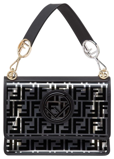 Fendi Kan I F Glass Transparent Medium Clear Plastic Shoulder Bag 