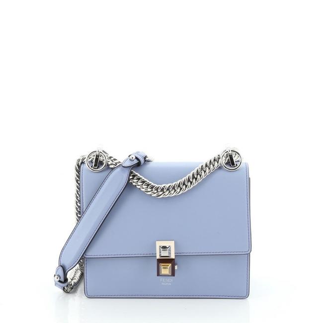 Fendi Kan Small Blue Leather Shoulder Bag 