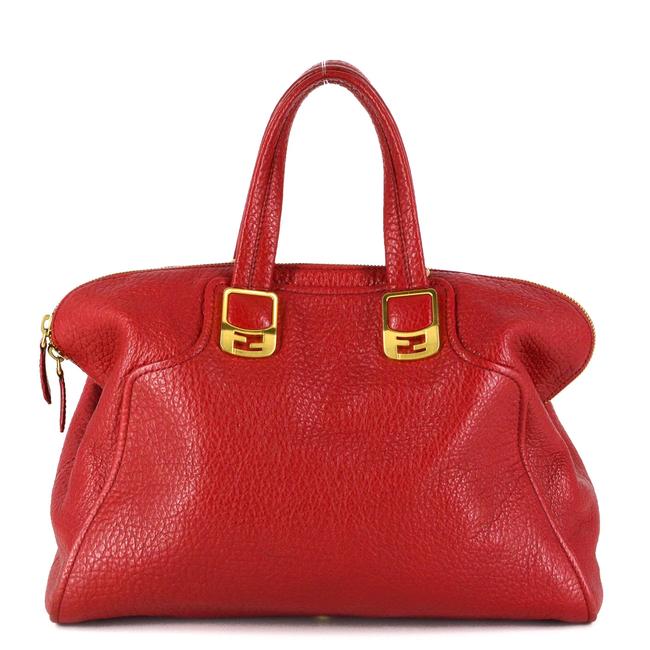 Fendi Large Chameleon Red Tote 