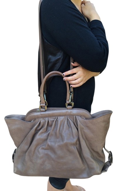 Fendi Light Brown Leather Tote 
