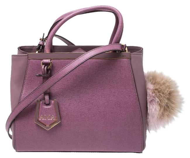 Fendi Lilac Mini 2jours Purple Leather Tote 