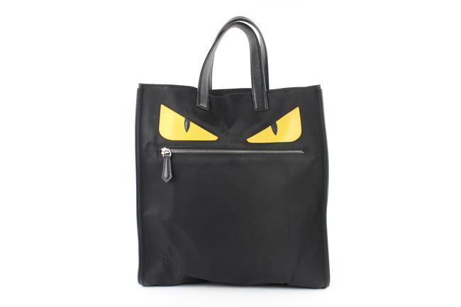 Fendi Bag Limited Monster Eyes 9fe0108 Black Nylon Tote 